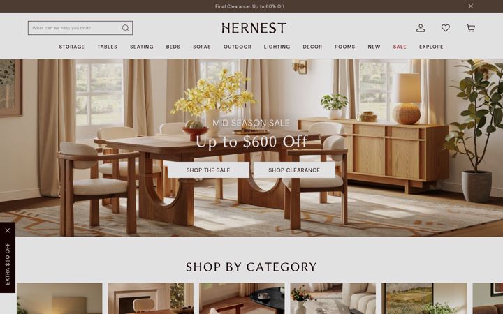 Screenshot ta' hernest.com