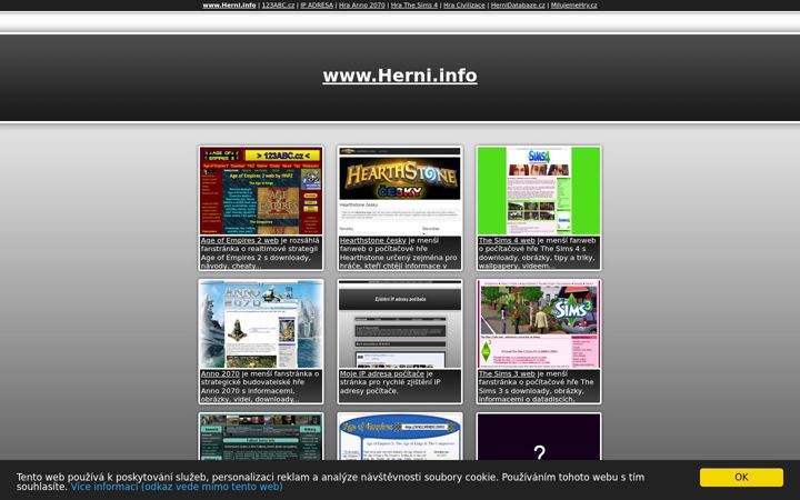 Screenshot of herni.info