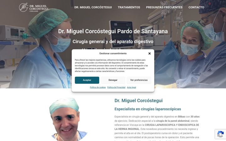 Screenshot of herniainguinalbilbao.com