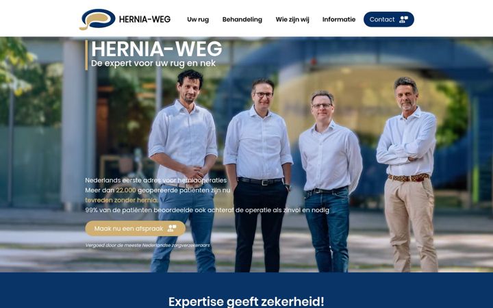 Screenshot of herniakliniek.nl