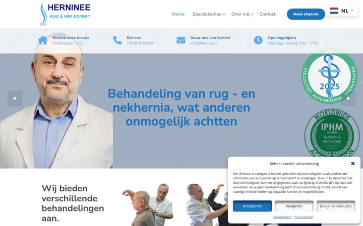 Screenshot of herninee.nl