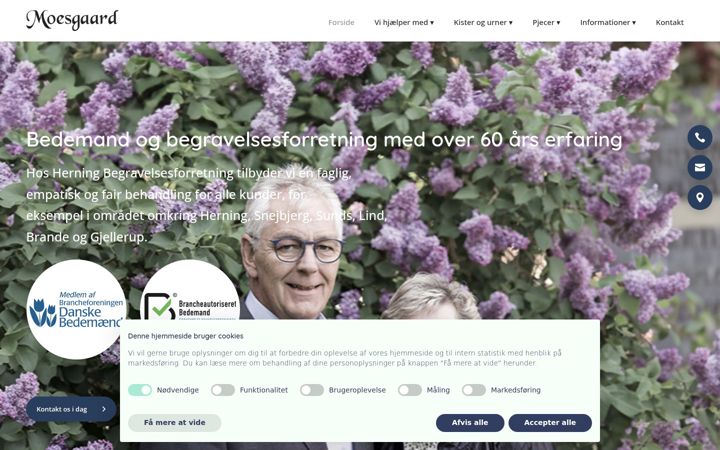 Screenshot of herningbegravelsesforretning.dk