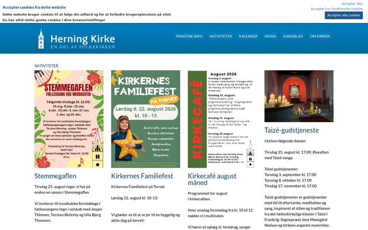 Screenshot of herningkirke.dk