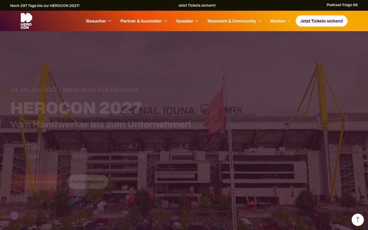 Screenshot of hero-con.de