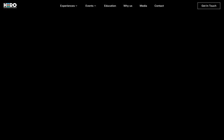 Screenshot of hero-experiences.com