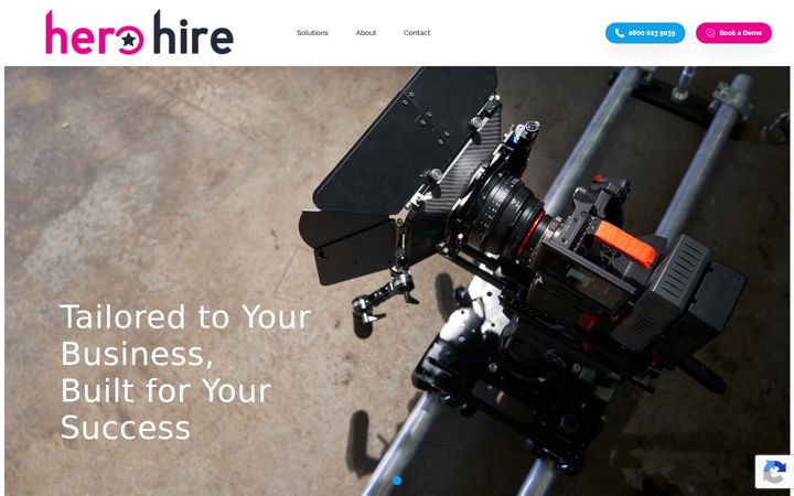 Screenshot of hero-hire.com