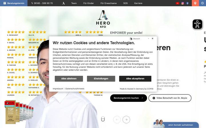 Screenshot of hero-kfo.de