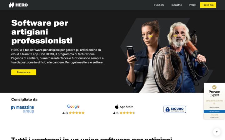 Screenshot of hero-software.it
