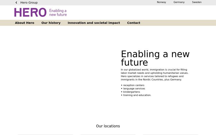 Screenshot of herogroup.no