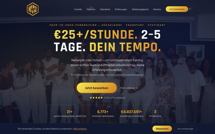 Screenshot of herohive.de