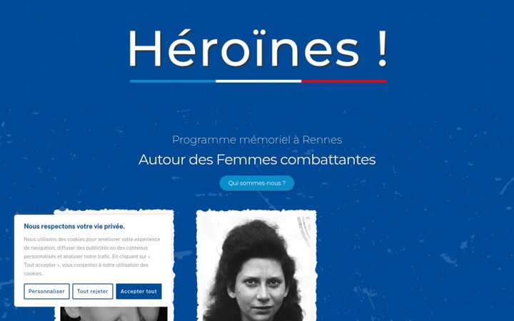 Screenshot of heroines-rennes.fr