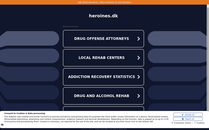 Screenshot of heroines.dk