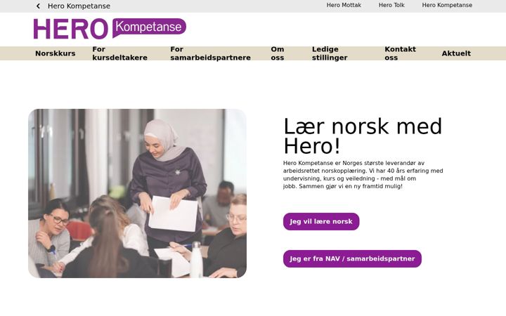 Screenshot of herokompetanse.no