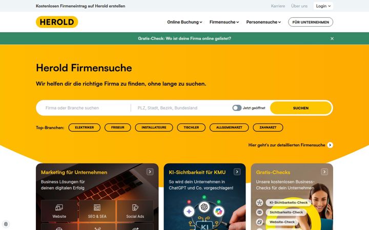 Screenshot von herold.at