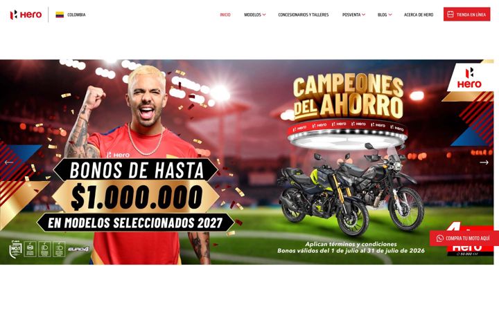 Screenshot of heromotos.com.co