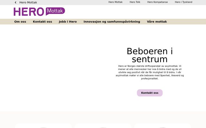 Screenshot of heromottak.no