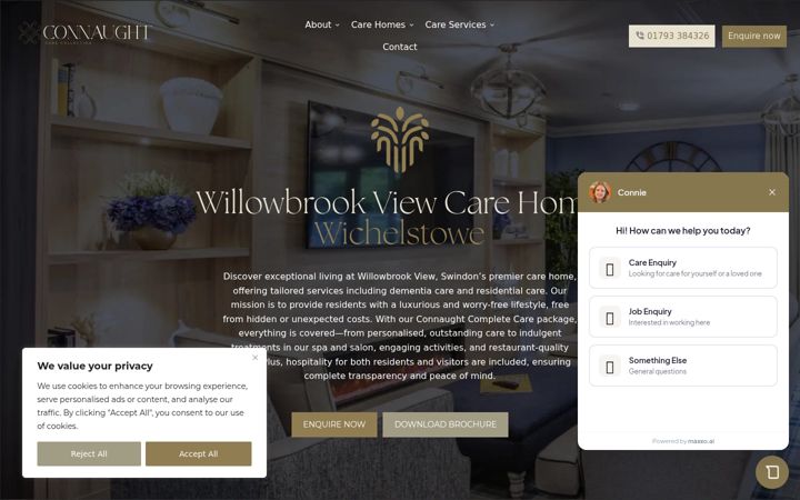 Screenshot of heroncourtcarehome.co.uk