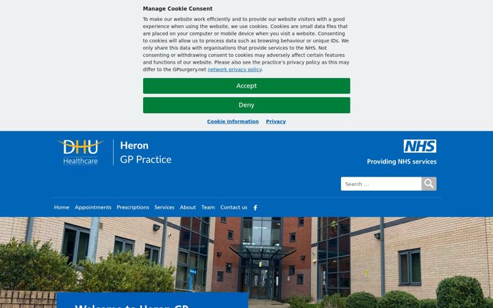 Screenshot of herongppractice.co.uk