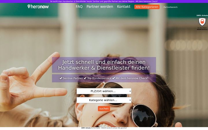 Screenshot of heronow.de