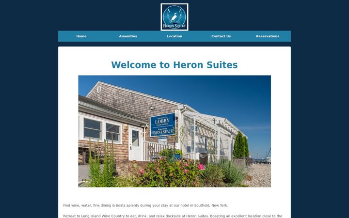 Screenshot of heronsuites.com