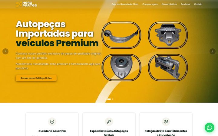 Screenshot of heropartes.com.br