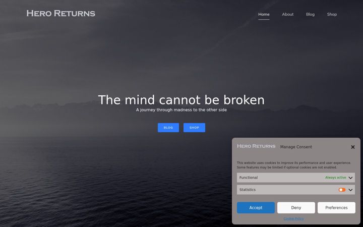 Screenshot of heroreturns.com