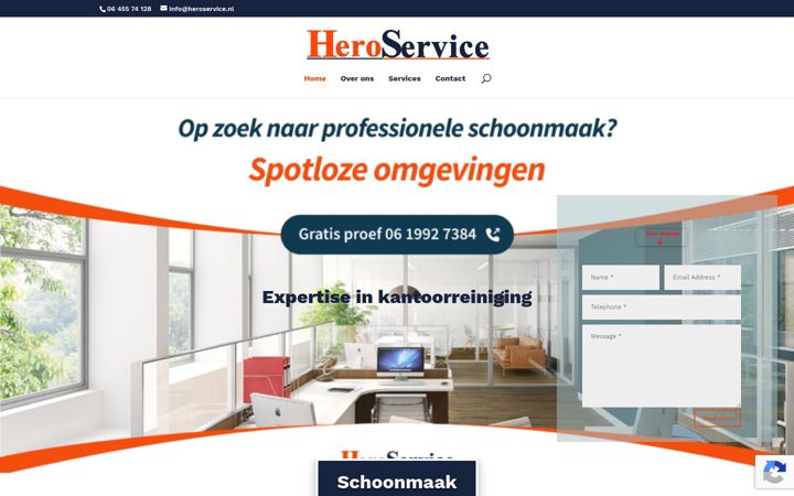 Screenshot of heroservice.nl