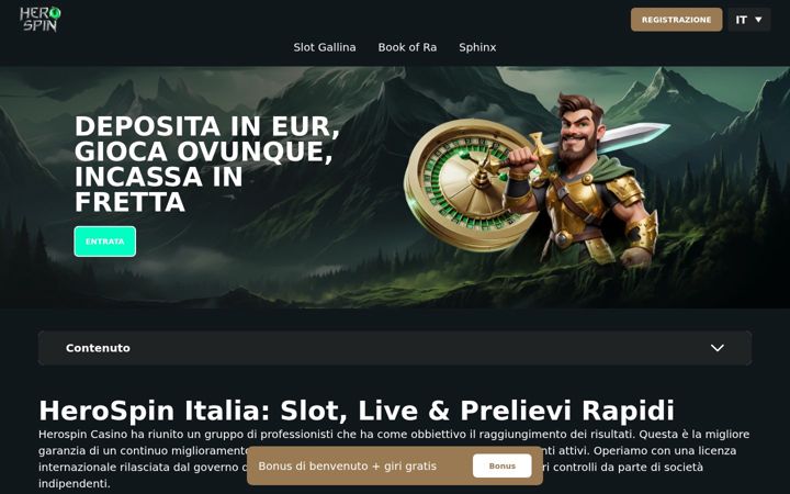 Screenshot of herospin-it.com