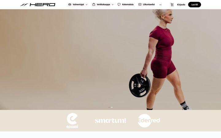 Screenshot of herotreeni.fi