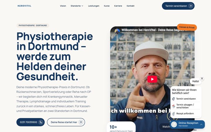 Screenshot of herovital.de
