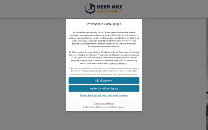 Screenshot of herr-max-wertarbeit.de