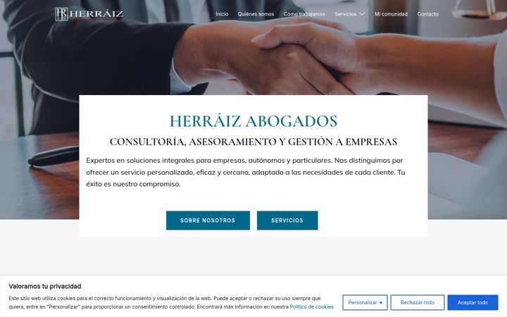 Screenshot of herraizabogados.com