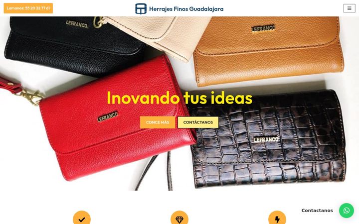Screenshot of herrajesfinosguadalajara.com