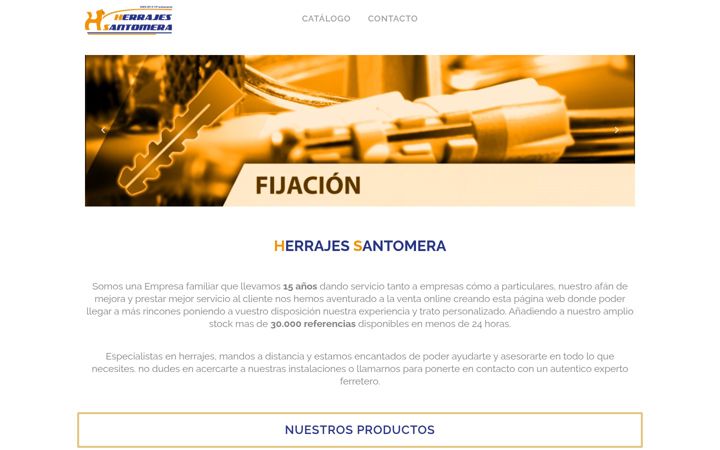 Screenshot of herrajessantomera.com
