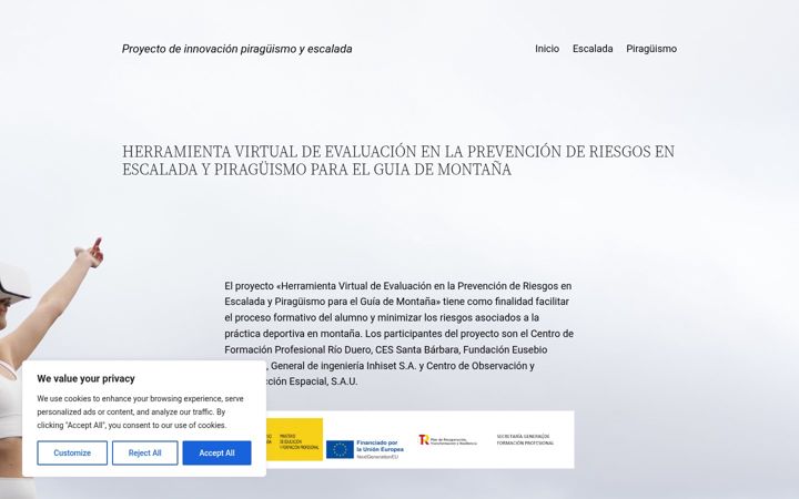 Screenshot of herramientavirtualescaladaypiraguismo.es