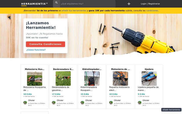 Screenshot of herramientix.com