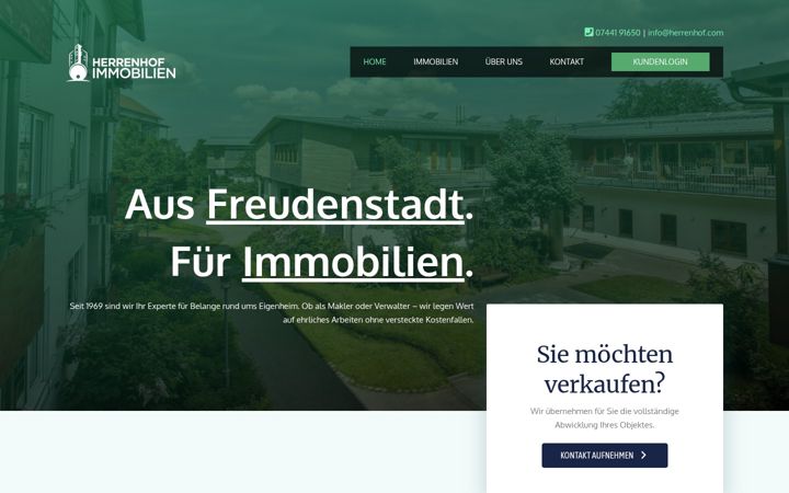 Ekrānuzņēmums no herrenhof.com
