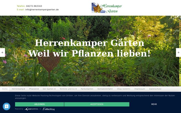 Screenshot of herrenkampergaerten.de