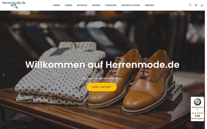 Screenshot of herrenmode.de