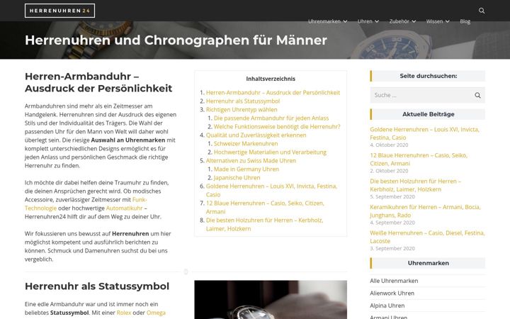 Screenshot of herrenuhren24.net