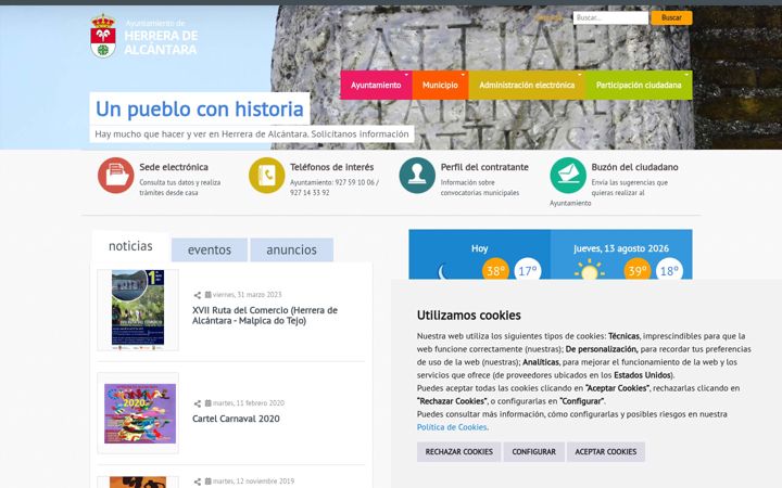 Screenshot of herreradealcantara.es