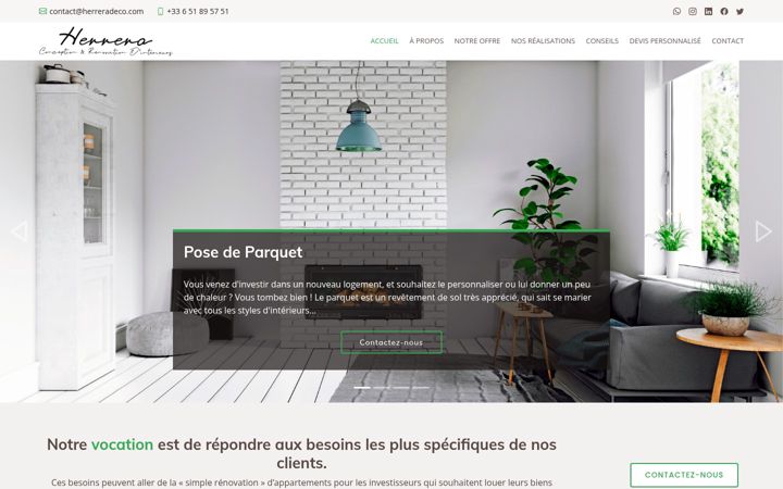 Screenshot of herreradeco.com