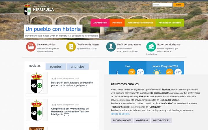 Screenshot of herreruela.es