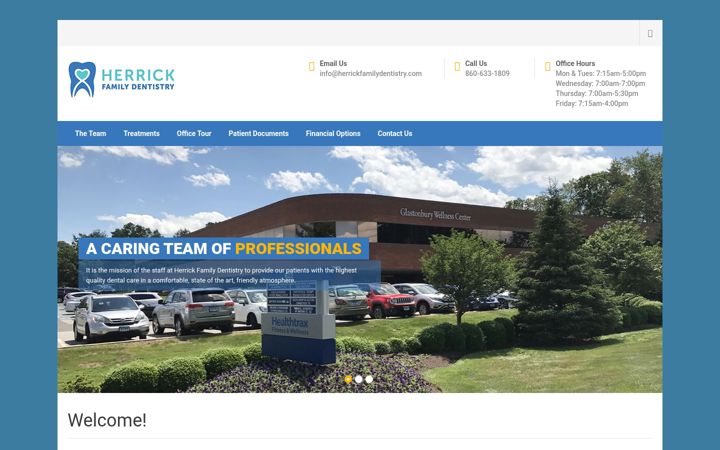 Screenshot of herrickfamilydentistry.com