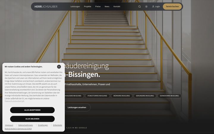 Screenshot of herrlichsauber.de