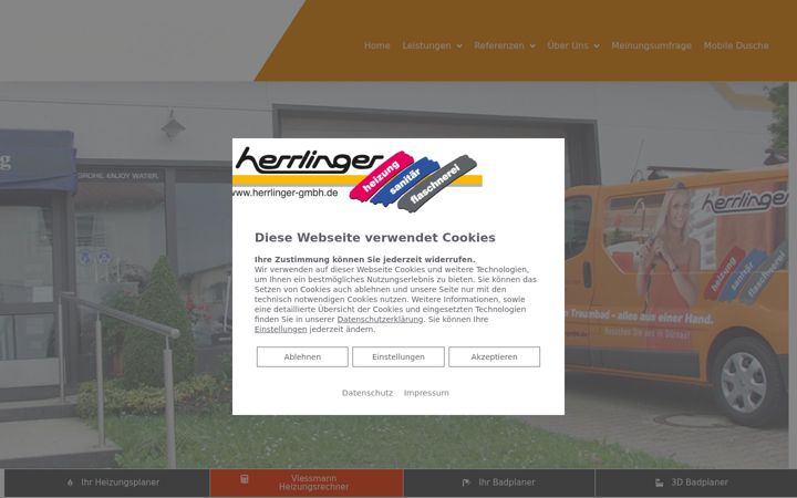 Screenshot of herrlinger-gmbh.de