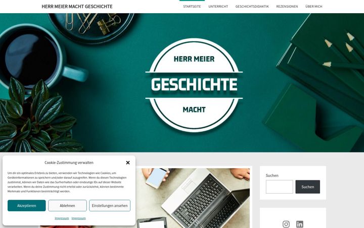 Screenshot of herrmeiermachtgeschichte.de