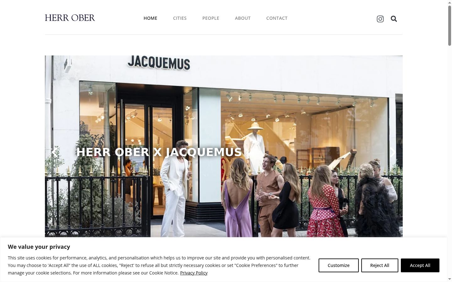 Snimka zaslona bannera za privolu prikazanog prije bilo kakve interakcije