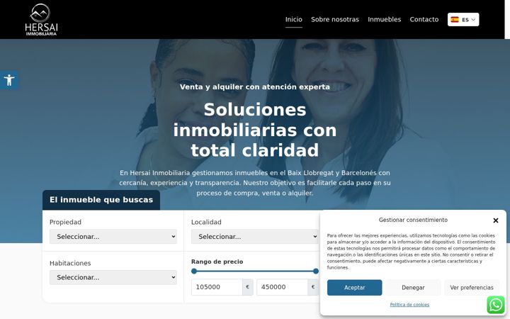 Screenshot of hersaiinmobiliaria.com