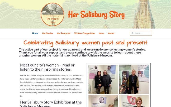 Screenshot of hersalisburystory.com